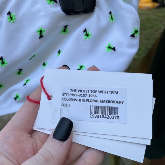 NWT Solid & Striped embroidered bandeau top - Picture 4 of 7